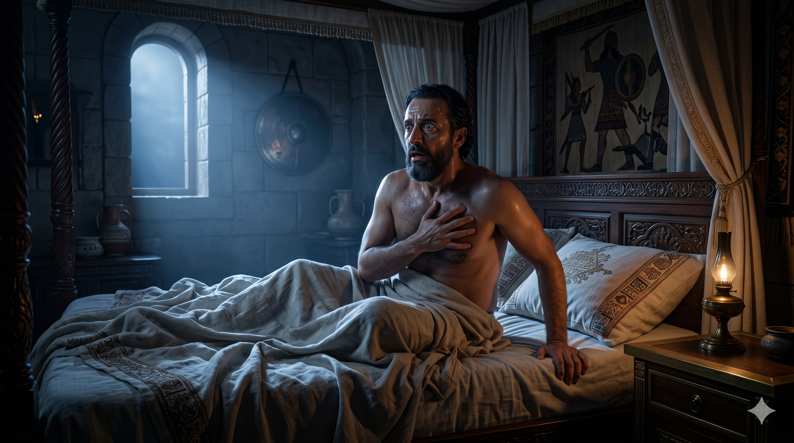 꿈에서 깨어 두려워하는 아비멜렉 왕