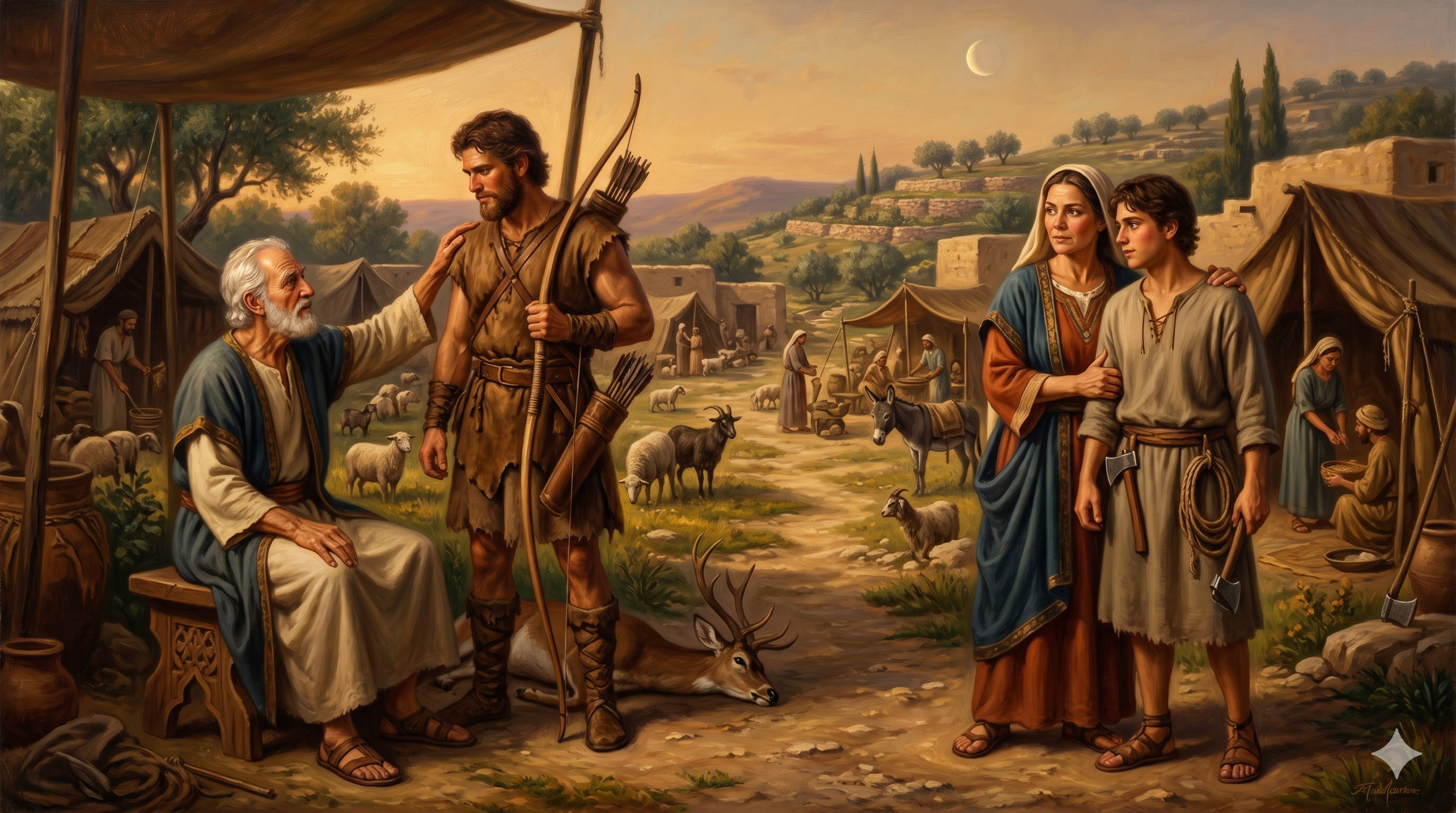 이삭은 에서를, 리브가는 야곱을 편애한 가정