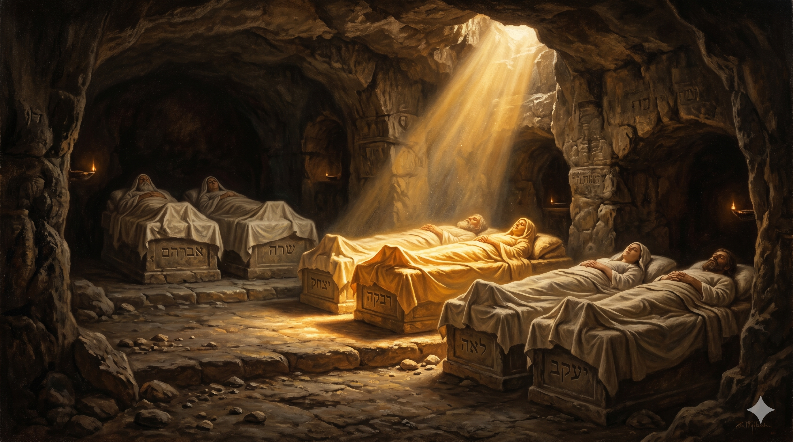 막벨라 동굴 안 여섯 자리